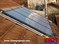 Solarno grejanje kuce i solarno grejanje sanitarne/Solarni vakuumski kolektori heat pipe/Konstrukcija na kosom krovu
