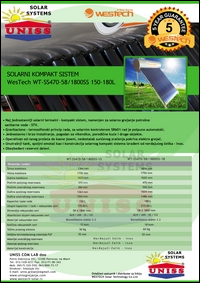 Solarni termosifonski kolektori_Kompakt sistemi WesTech_Tehnicki detalji