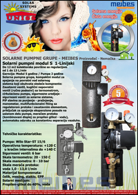 Solarna pumpna grupa - Solarne pumpne grupe,
 pumpni moduli - Solarno grejanje vode,
 sanitare,
 ptv,
 stv - Solarne komponente,
 Meibes - Tehnicki detalji,
 karakteristike