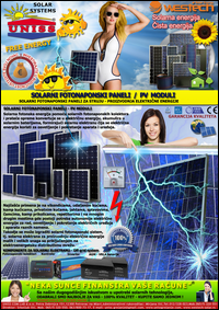 SOLARNI PANELI - Solarni paneli za struju Solarni paneli za proizvodnju struje - Solarni paneli za proizvodnju elektricne energije - Solarni PV moduli - Solarni fotonaponski PV  paneli za vikendice,
 salase,
 kuce