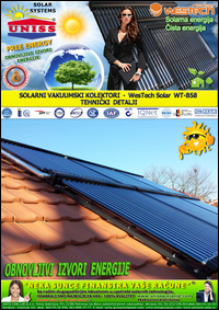 SOLARNI PANELI - Solarni paneli za grejanje - Solarni vakuumski cevni paneli za grejanje vode,
 sanitarne ptv,
 kuce,
 bazena