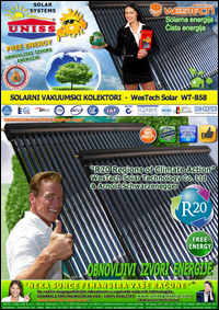 SOLARNI VAKUUMSKI KOLEKTORI - SOLARNA ENERGIJA - Obnovljivi izvori energije - R20 Regioni klimatskih akcija - Globalna svetska organizacija - WesTech Solar Srbija